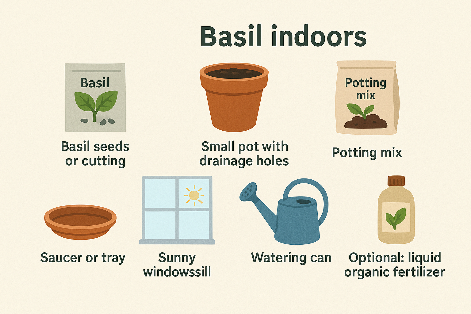 How to Grow Basil Indoors All Year Round (Beginner-Friendly Guide)