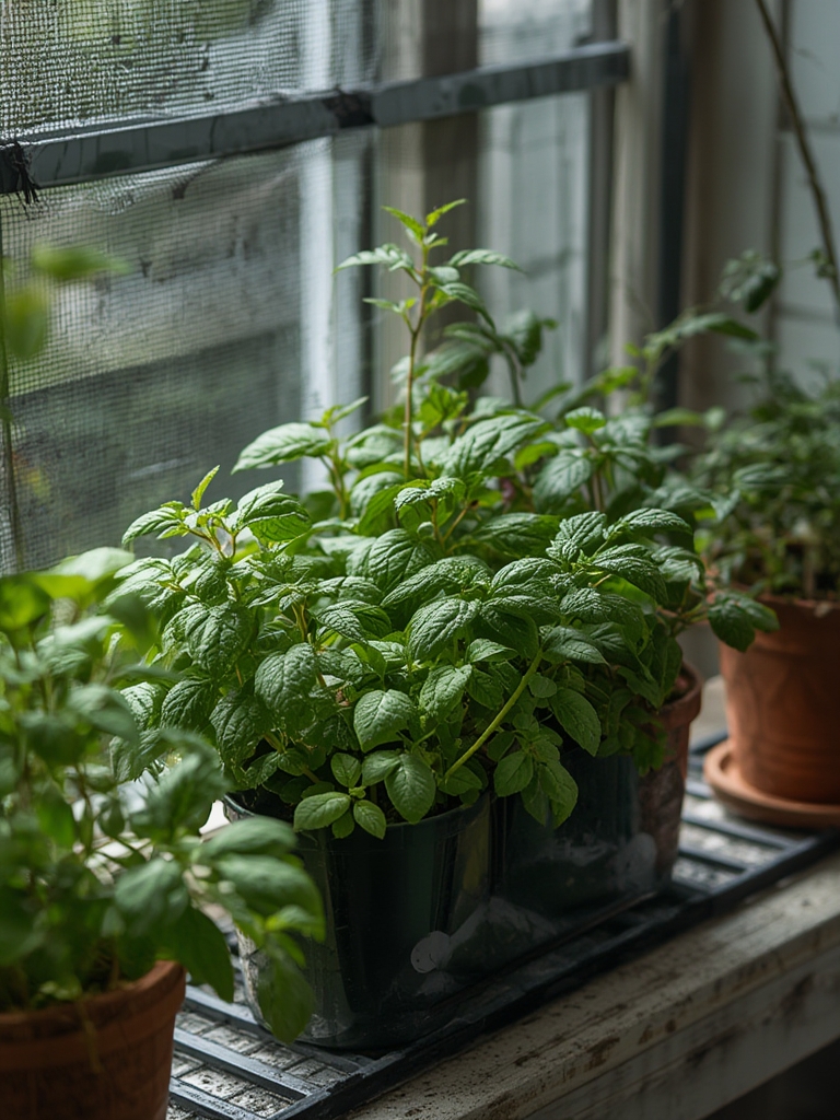 indoor herb garden setup