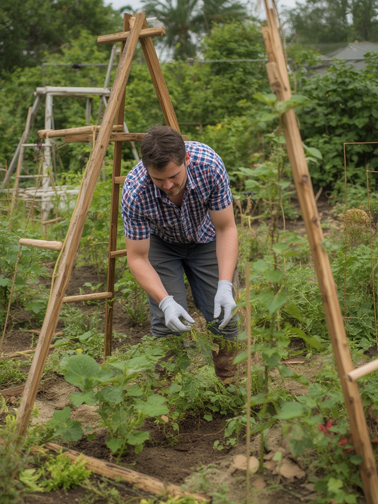 Step-by-step how to build garden trellis