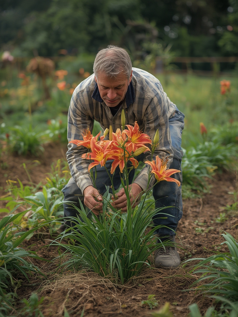 Step-by-step lilies flowers
